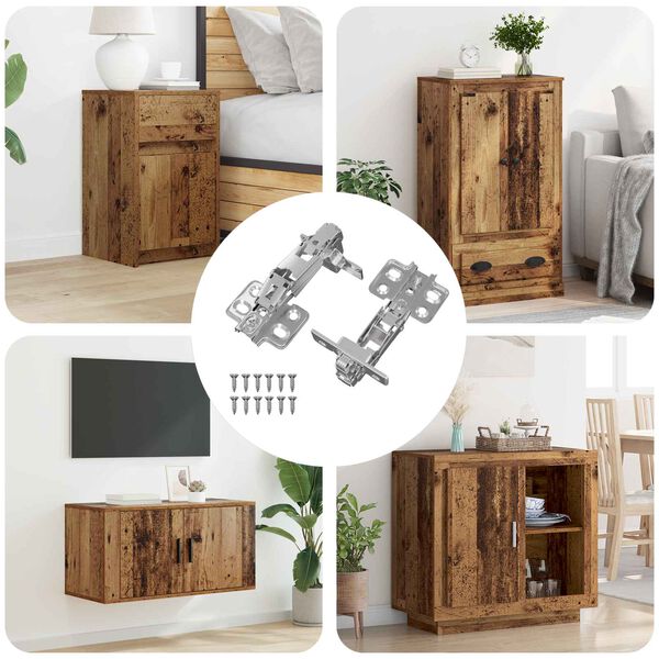 vidaXL Scharnier 2 pcs Nikkel 139 x 64,1 x 10 mm IJzer