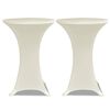vidaXL Statafelhoes Stretch &Oslash;70cm Cr&egrave;me (2 stuks)