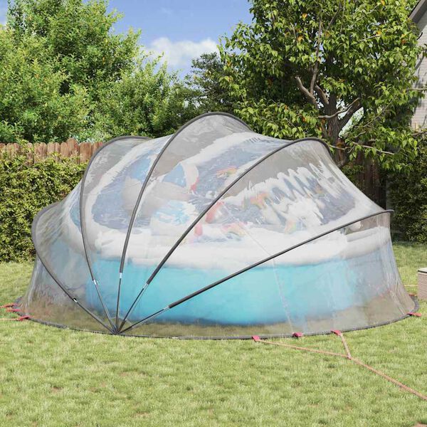 vidaXL Pooldome Doorzichtig 500 x 500 x 236 cm PVC
