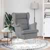 vidaXL Fauteuil 74x84x100 cm stof lichtgrijs