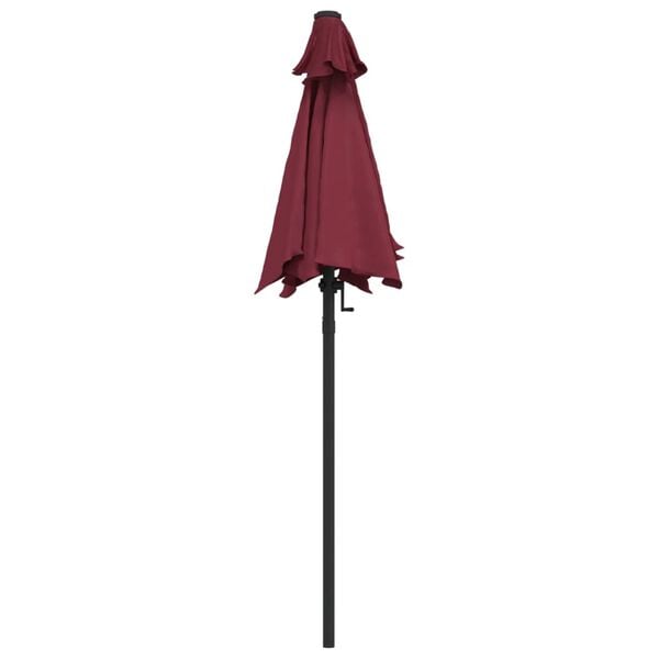 vidaXL Parasol 200x224 cm aluminium bordeauxrood