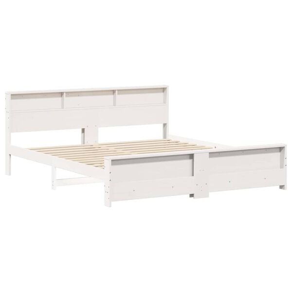 vidaXL Bedframe met hoofdeinde Wit 180 x 200 cm Bewerkt hout