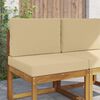 vidaXL Buiten bankkussen 2 pcs Beige Polyester