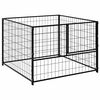 vidaXL Hondenkennel 100x100x70 cm staal zwart