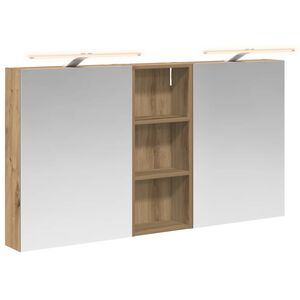 vidaXL Badkamerkastenset 3 pcs 130 x 14,5 x 70 cm Bewerkt hout