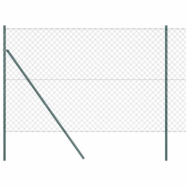 vidaXL Afrasteringspaal Groen 1,5 x 25 m (60 x 60 mm gaas) Staal