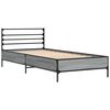 vidaXL Bedframe bewerkt hout en metaal grijs sonoma eiken 90x190 cm