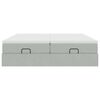 vidaXL Ottoman bed met matrassen 200x200cm fluweel lichtgrijs
