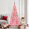 vidaXL Kerstboom met 300 LED met standaard Roze 180 cm PVC