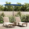 vidaXL Parasol met aluminium paal 180x110 cm azuurblauw