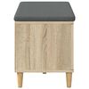 vidaXL Halbank met kussen met opslag Sonoma Eiken 80 x 38 x 46 cm