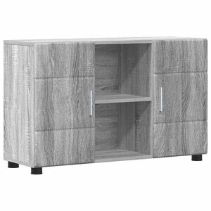 vidaXL Dressoir FLORIN 88,5 x 30,5 x 55,5 cm Grijs Sonoma Bewerkt hout