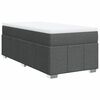 vidaXL Boxspring met matras stof donkergrijs 90x200 cm