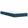 vidaXL Boxspring met matras fluweel blauw 100x200 cm