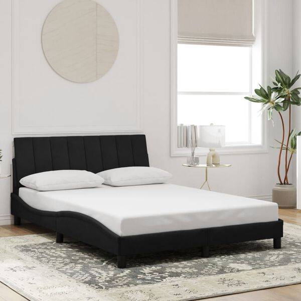 vidaXL Bedframe zonder matras "Hanko" 120x200 cm fluweel zwart