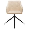 vidaXL Eetkamerstoelen 2 st draaibaar stof cr&egrave;mekleurig