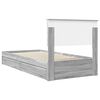 vidaXL Opslag bed met hoofdeinde Grijs Sonoma 90 x 200 cm Bewerkt hout