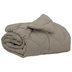 vidaXL Vol jaar dekbed Lichtgrijs 200 x 135 cm Microfiber