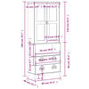 vidaXL Hoge kast VIKEN 80x40x200 cm massief grenenhout wit