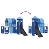 vidaXL Loftbed voor Kids Wit en Blauw 74,5 x 190 cm Metaal
