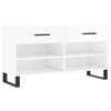 vidaXL Schoenenbank 102x35x55 cm bewerkt hout hoogglans wit