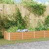 vidaXL Plantenbak verhoogd 480x80x45 cm gegalvaniseerd staal zilver