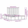 vidaXL Bedframe Wit 160 x 200 cm Massief grenenhout