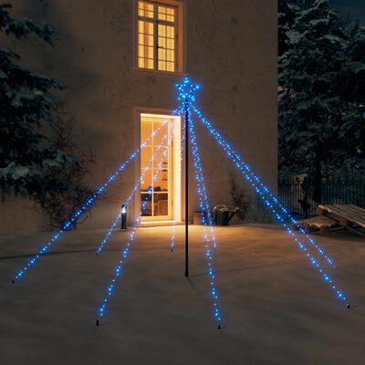 vidaXL Kerstboomverlichting 400 LED's binnen/buiten 2,5 m blauw