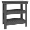 vidaXL Werkbank 78,5x50x80 cm massief grenenhout grijs