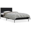 vidaXL Bedframe bewerkt hout en metaal zwart 90x190 cm