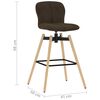 vidaXL Barstoelen draaibaar 2 st stof bruin