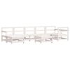 vidaXL 8-delige Loungeset massief grenenhout wit