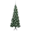 vidaXL Hoek Kunstkerstboom met 300 LED Groen 180 cm PVC en Metaal