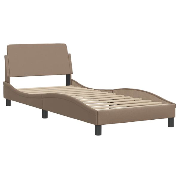 vidaXL Bedframe "Dover" kunstleer cappuccinokleurig 90x200 cm