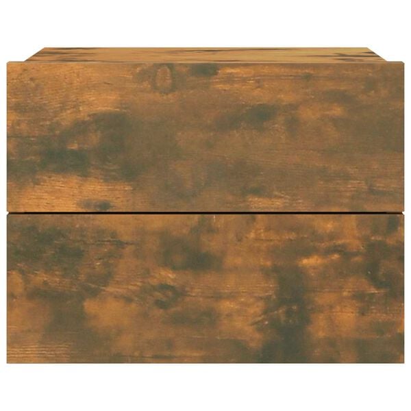 vidaXL Nachtkastje 40x30x30 cm bewerkt hout gerookt eikenkleurig