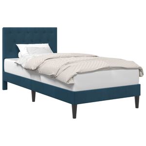 vidaXL Bedframe met hoofdeinde Blauw 80 x 200 cm Fluweel