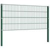 vidaXL Schuttingpaneel met palen ijzer 1040x80 cm groen