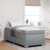 vidaXL Bedframe met matras Lichtgrijs 80 x 200 cm Stof
