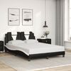 vidaXL Bedframe "Viana" zonder matras kunstleer zwart en wit 120x200 cm
