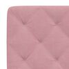 vidaXL Bedframe zonder matras fluweel roze 100x200 cm