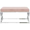 vidaXL Bankje fluweel en roestvrij staal roze