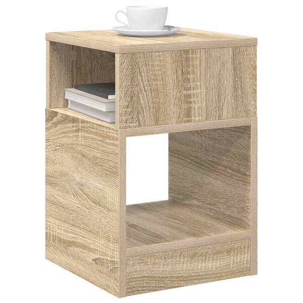 vidaXL Bijzettafel 2 pcs Sonoma Eiken 30,5 x 30 x 45 cm Bewerkt hout