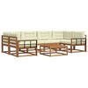 vidaXL Buiten bankenset met kussen 7 pcs Natuurlijk en Cr&egrave;me