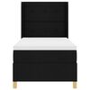 vidaXL Boxspringbed met matras met hoofdeinde Zwart 140 x 200 cm Stof
