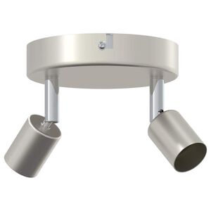 vidaXL Plafondspot met schijnwerpers Nikkel 12 x 8 cm Staal