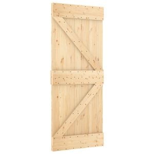 vidaXL Schuifdeur NARVIK Naturel en Zwart 85 x 210 cm (213,5 cm)