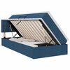 vidaXL Opbergbed met LED met matras met LED Blauw 90 x 190 cm Stof