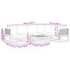 vidaXL 8-delige tuinbankset met kussens acaciahout & rotan