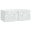 vidaXL Wandbeugel TV-kast 59,5 x 41 x 30 cm Wit Bewerkt hout