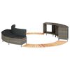 vidaXL Hottub-ombouw poly rattan massief acaciahout grijs